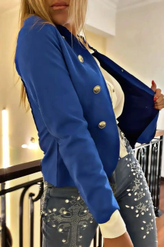 CHAQUETA MILANO GAMUZADA AZUL - Fiurla