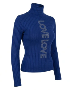 SWEATER POLERA LOVE BLUE - tienda online