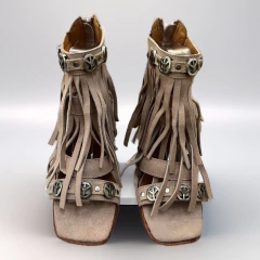 SANDALIAS FLECOS MODENA TACO CAMEL - comprar online