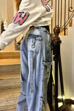 JEANS CARGO WIDELEG IMPERIO - Fiurla