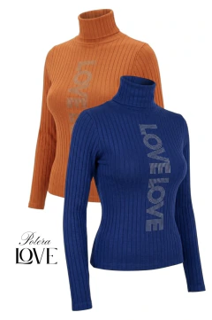 SWEATER POLERA LOVE BLUE