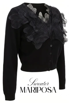 SWEATER MARIPOSA NEGRO
