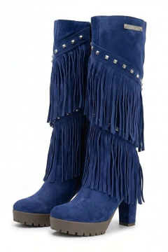 BOTA ROMA AZUL FLECO GAMUZA - comprar online