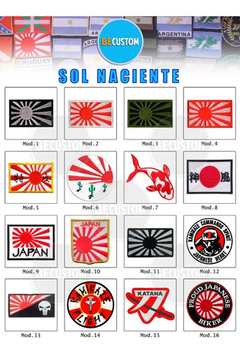 Parche Bordado Bandera Japon Sol Naciente Punisher Vengador - comprar online