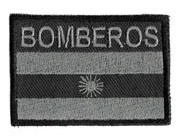 Parche Bordado-bandera Argentina Baja Visibilidad Bomberos