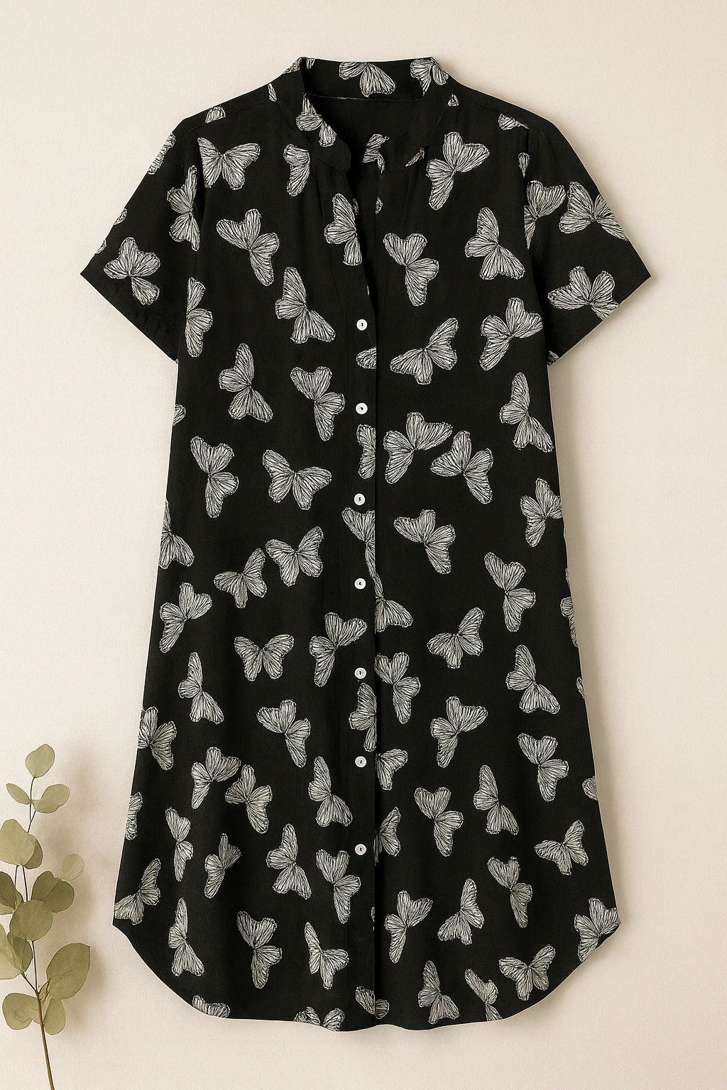 Camisola Estampada - Borboleta Preto