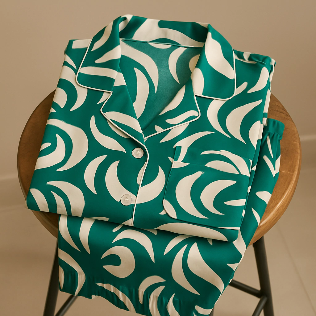 Pijama Calça Estampado - Folhagem Verde