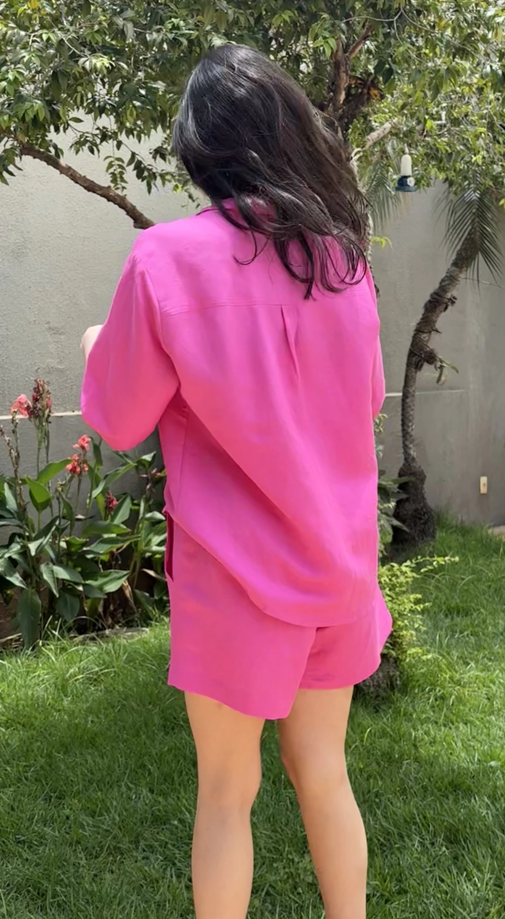 Conjunto Shorts Linho com Viscose - Pink