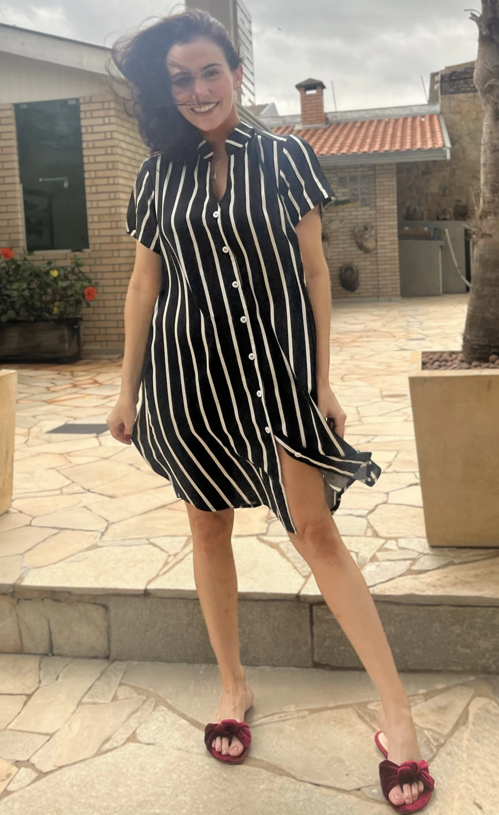 Camisola Listras - Preto e Off White