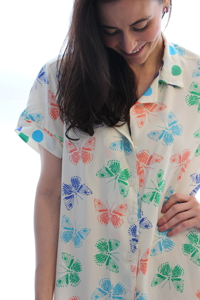 Camisola Mix Estampa - Borboleta e Poá