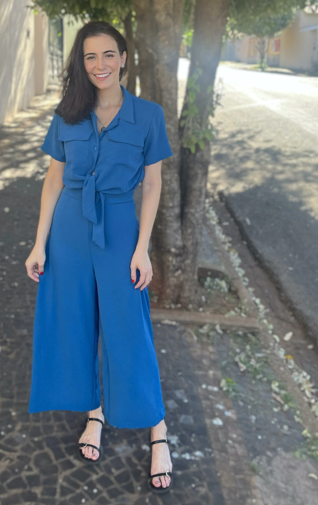 Macacão Estela - Azul Petróleo