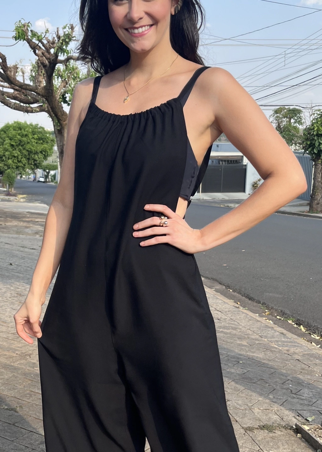 Macacão Viscose Tencel - Preto