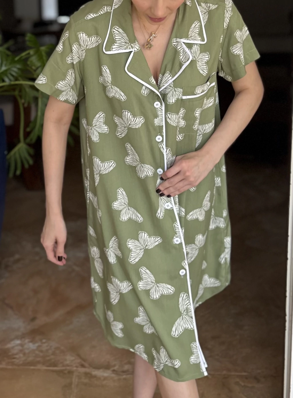 Camisola borboleta - Verde Militar