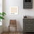 Quadro decorativo com a palavra "AFFOGATO" em um ambiente de cozinha minimalista.