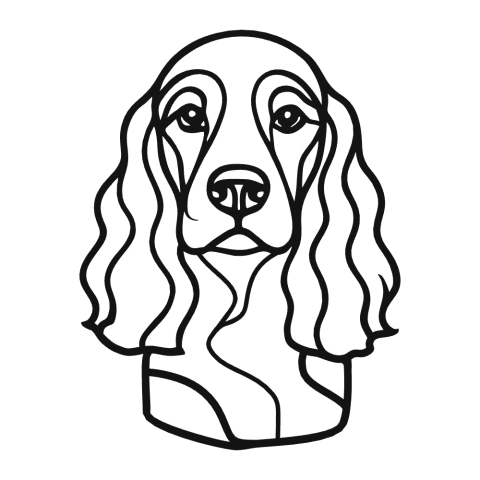 Quadro Escultura de Parede Cachorro Cocker Spaniel