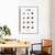 Quadro decorativo de cozinha com ilustrações de diferentes tipos de café, como espresso, macchiato e latte.