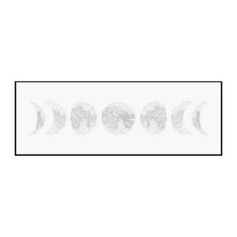 Quadro Decorativo Fases da Lua, Drawn Art