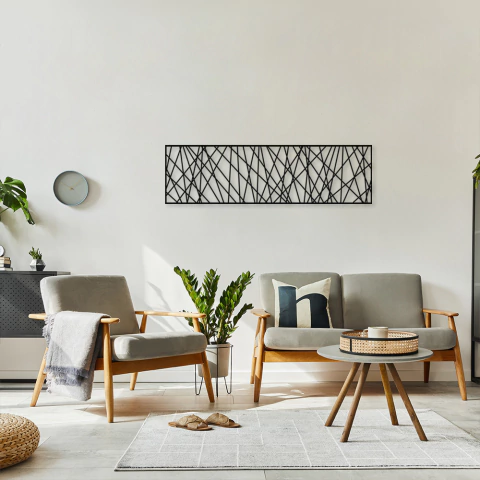 Quadro Escultura de Parede Abstract Strings