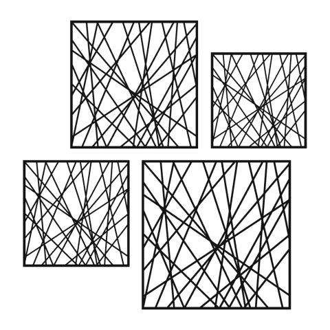 Quadro Escultura de Parede Set Strings