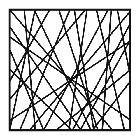 Quadro Escultura de Parede Square Strings