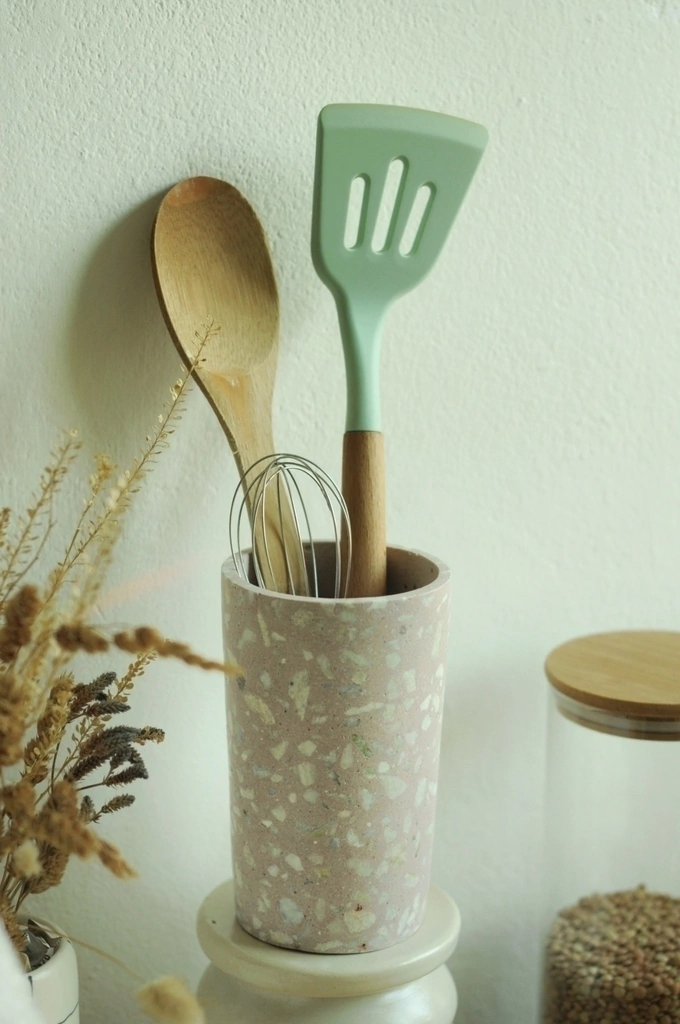 Porta utensilios rosa viejo