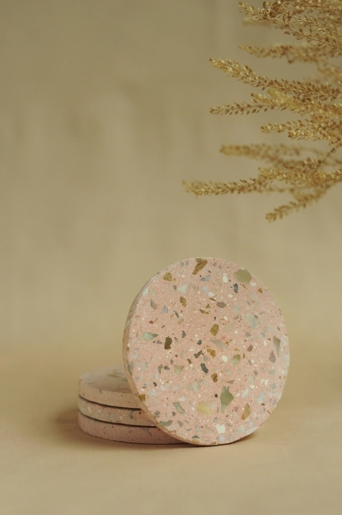 Posavasos Terrazzo Rosa Onix