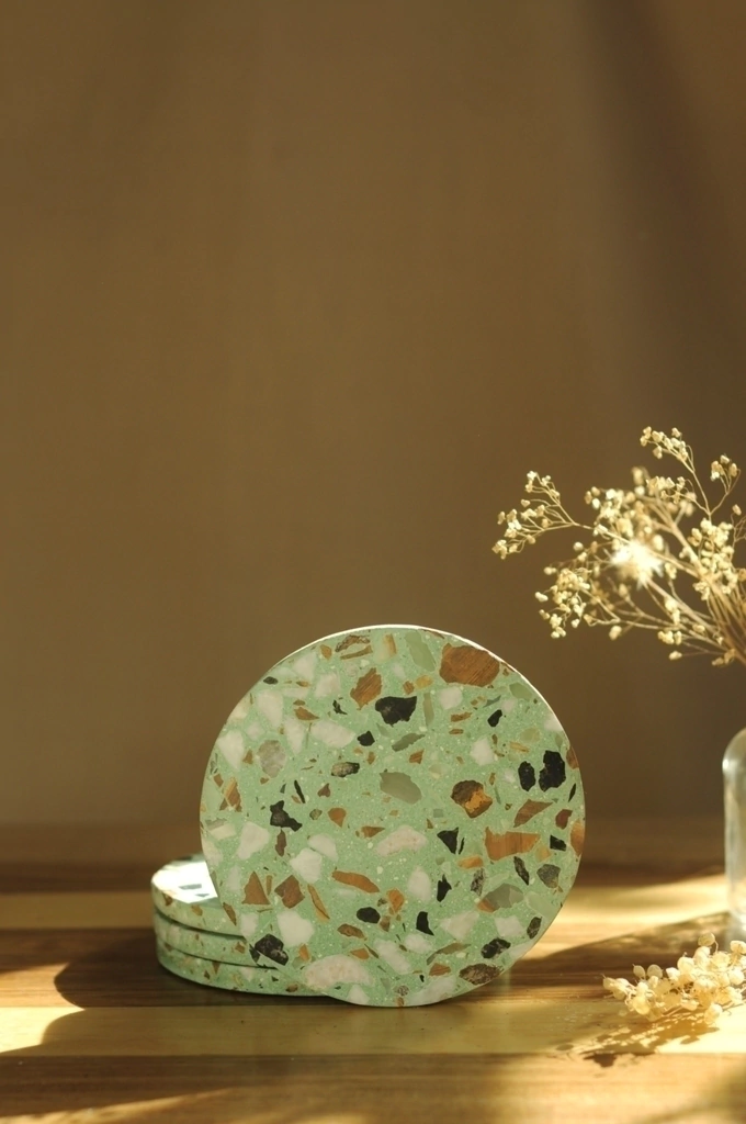 Posavasos verde onix