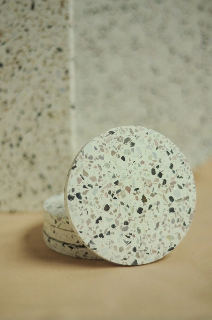 Posavasos Terrazzo Blanco Quercus