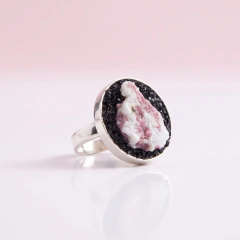 ANILLO PETRA - TURMALINA NEGRA Y ROSA: Acompaña a amar sin miedo y a recibir amor sin culpa en internet