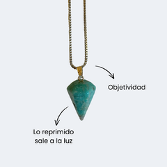 Collar Pendulito Amazonita - OBJETIVIDAD ANTE UN PROBLEMA - comprar online