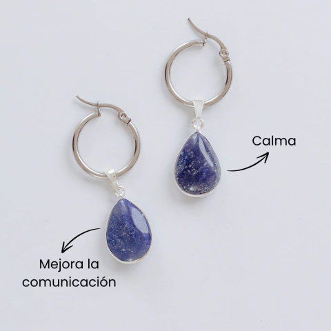 AROS GLORIA: CUARZO AZUL " CALMA Y COMUNICACIÓN" - comprar online
