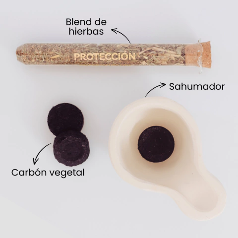 Kit para sahumar de PROTECCIÓN ENERGÉTICA - Romero, Poleo y Salvia