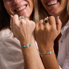 Pulseras de la Amistad Pack x 3— Amazonita + Ojo Turco para proteger el vinculo con amor - (copia) - Propósito Puro