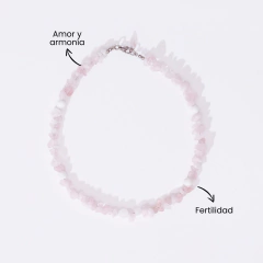 COLLAR/PULSERA GAIA: CUARZO ROSA Y PIEDRA DE LA LUNA - "FERTILIDAD y AMOR" en internet