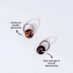 AROS AFRODITA: OJO DE TIGRE "CONFIANZA Y FUERZA DE VOLUNTAD" - comprar online