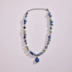 Collar Sirena - SODALITA, AMAZONITA Y CUARZO AZUL - BAJA LA ANSIEDAD Y ORDENA LA MENTE en internet