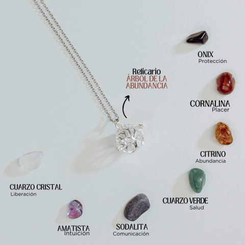 Relicario Árbol de la Abundancia con 7 piedras de REGALO! - comprar online