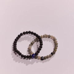 Pulsera Día del Padre - Labradorita + Ojo Turco - Propósito Puro