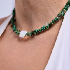 Collar Kaya - JADE y PERLA DE RIO - EL COLLAR DE LA ABUNDANCIA en internet