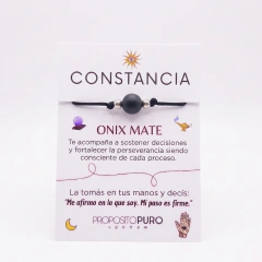 Pulsera Constancia - Onix mate: proceso, estabilidad y determinación