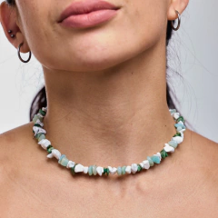 Collar Artemisa — Howlita, Jade y Amazonita. Calma y recupera el equilibrio