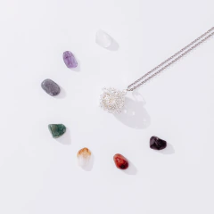 Relicario CHAKRAS con 7 piedras energéticas de regalo!