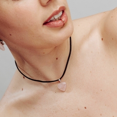 Choker Corazón - Cuarzo Rosa - Amor y Armonía