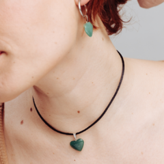 Choker Corazón - Cuarzo Verde - Amor al cuerpo físico y salud