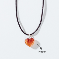 Choker Corazón - Cornalina "Placer, disfrute y sensualidad" - comprar online