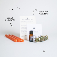 Kit de Consagración de velas - VITALIDAD, CREATIVIDAD Y VALENTIA