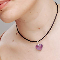 Choker Corazón - Amatista "Intuición y Relajación"
