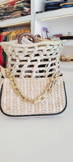 Mini bag Rafia Negro