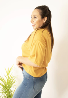 Camisa Abril Mostaza - comprar online