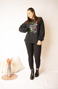 Buzo Wonder Estampa Negro - Olinda En Las Nubes